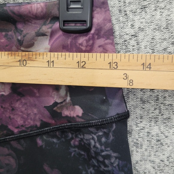 Lole‎ Women Floral Print Active Leggings Black Purple Size Small Yoga Athletic - Picture 8 of 9